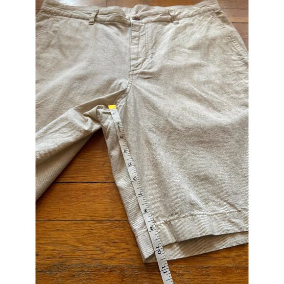 TOMMY BAHAMA Beige Pinstripe Linen/Cotton Shorts sz 35 - Picture 9 of 11